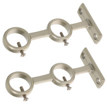 2Stk Robuster Gardinenhalter Aluminium Silber Für Zuhause Büro
