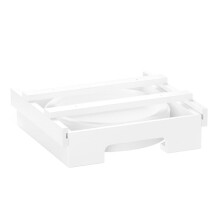 9/10-Inch Bamboo Paper Plate Dispenser - Under Cabinet & Countertop Holder for Kitchen Caddys for Plates Universal C