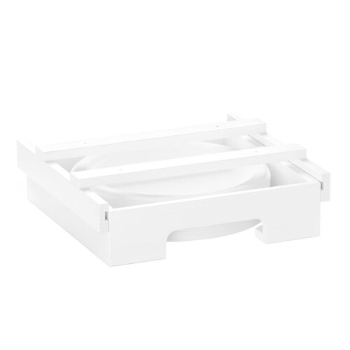 Dispensador de Prato de Papel de Bambu de 9/10 Polegadas - Sob o Armário e Suporte de Bancada para Caddys de Cozinha para Pratos Universal C