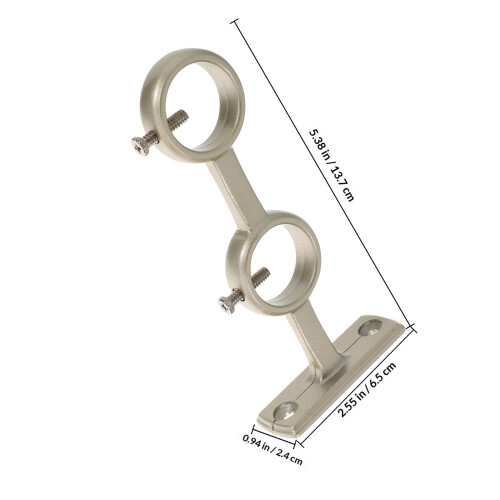 2Stk Robuster Gardinenhalter Aluminium Silber Für Zuhause Büro 1