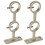 2Stk Robuster Gardinenhalter Aluminium Silber Für Zuhause Büro 6