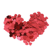 5Pièces Confettis Coeur Rouge Brillant Décor Table Soirée Mariage