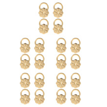 20Stk Edelgold Ohrhalter Blütenform Ohrstützen Für Abgesackte