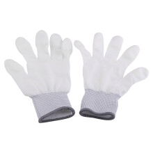 Flexible & Breathable Work Gloves for Electronics Handling, Polyester Anti-Static Gloves with Non Slip PU Coated Fingertips, Wide Applicability Work