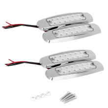 Side Marker Clearance Light for Truck Trailer, Dust Proof Sealed Polycarbonate Lens12LED Signal Lamp, Easy to Install Low Power Consumption for Car