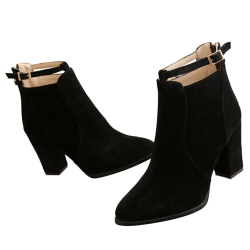 1Paar Dames Booties Zwarte Comfortabele