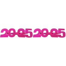2Stk Neujahrsbrillen 2025 Rosarot ABS Leicht Party & Foto
