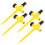12Stk Gelbe Sprinkler Stakes App+kupfer Garten Bewässerung Einstellbar 3