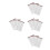12Sheets Light Brown Water Transfer Waterproof Eyebrow Shape Stickers 6