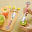 Cuillère Bébé Ergonomique Orange Acier Inox Poignée Douce 6
