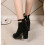 1Paar Dames Booties Zwarte Comfortabele 3