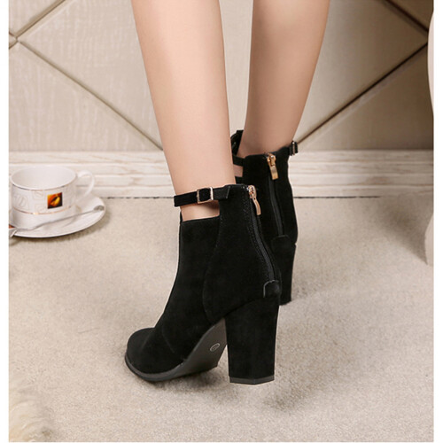 1Paar Dames Booties Zwarte Comfortabele 2