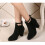 1Paar Dames Booties Zwarte Comfortabele 4