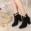 1Paar Dames Booties Zwarte Comfortabele 5