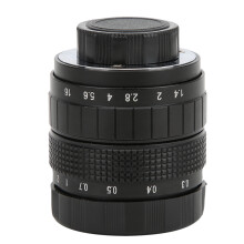 Lionsa Fócas Láimhe le haghaidh C Mount, Lionsa CCTV Fad Fócasach Seasta 50mm f/1.4 le Cró Leathan agus Optaic Brataithe Préimhe, Corp