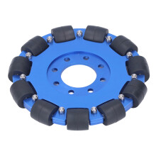 Silicone Material Omni Wheel5in, Omnidirectional Wheels with Easy to Install Design, Flexible Lateral Movement Stable Running Wheel with Aluminium