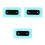 3Pcs Paddleboard Fin Slot Patch PVC Replacement Connectors Light Green 4
