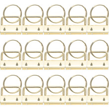 50Pièces Fermoirs Dorés En Métal Pour Porte-Clés Bandes Tissu