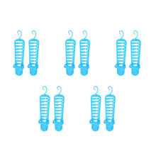 10Pcs Parrot Food Dispenser Blue Plastic Millet Holder for Cage Use