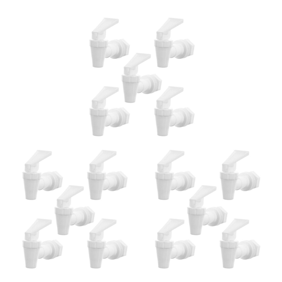 15Pcs White Pp Water Dispenser Replacement Tap For Buckets Splashproof 3721262156027