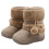1Paire Bottines Bébé Hiver Beige Prémarcheur Molleton Ultra 1