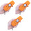 3Pcs Home Use Orange with Key Chain Flying Launcher 2