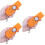 3Pcs Home Use Orange with Key Chain Flying Launcher 6