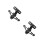 2Pièces Support Plaque Arrière Aluminium Noir Multipoint Stable 4