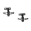 2Pièces Support Plaque Arrière Aluminium Noir Multipoint Stable 5