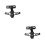 2Pièces Support Plaque Arrière Aluminium Noir Multipoint Stable 6