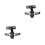 2Pièces Support Plaque Arrière Aluminium Noir Multipoint Stable 7