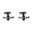 2Pièces Support Plaque Arrière Aluminium Noir Multipoint Stable 8