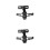 2Pièces Support Plaque Arrière Aluminium Noir Multipoint Stable 9