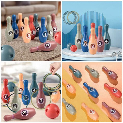 4Sets Duurzame Bowling Set Voor Peuters Met Verstelbare Spellen 2
