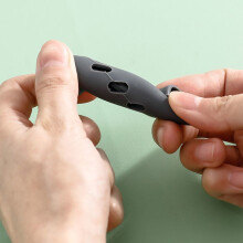 (Gray) 2 Pcs Non-Slip Silicone Pan Handle Holders