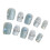 (S) Flash Cat Eye Blue Fake Nails - Long Lasting 2