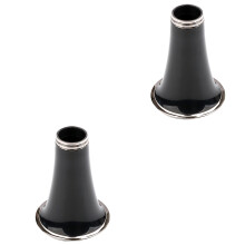2Pièces Remplacement Cloche Clarinettes Plastique Noire Pour Joueurs