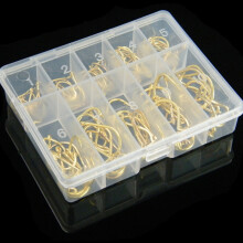 (Gold, 100pcs) 100 Hameçons Barbelés Acier Carbone, 10 Tailles