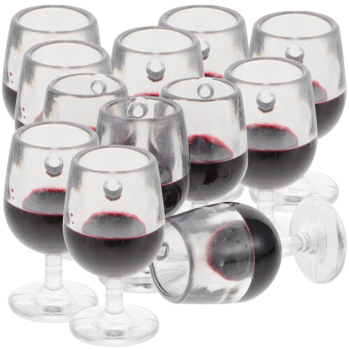 24Pcs Mini Copos De Vinho Transparente Para Decoração Casa Miniatura 1