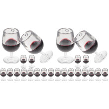 24Pcs Mini Copos De Vinho Transparente Para Decoração Casa Miniatura