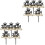 10Pièces Décorations Acryliques Graduation Gâteau Noir Sans Risque 1