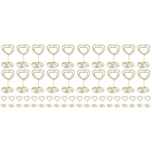 40Pièces Clips Décoratifs Dorés En Métal Pour Porte-Noms Photos Table