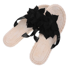 Funny Beach Shoes Women Black 1 Pair For Pool Party