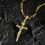 (Gold) Collier Croix Cuivre Homme 51cm 2