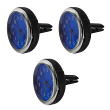 3Stk Kfz Dashboard Uhr Blau, Metall Uhr Mit Clip, Leuchtzeiger