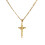 (Gold) Collier Croix Cuivre Homme 51cm 3
