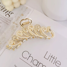 (Pearl Diamond) Korean Peacock Pearl Hairpin Rhinestone Alloy