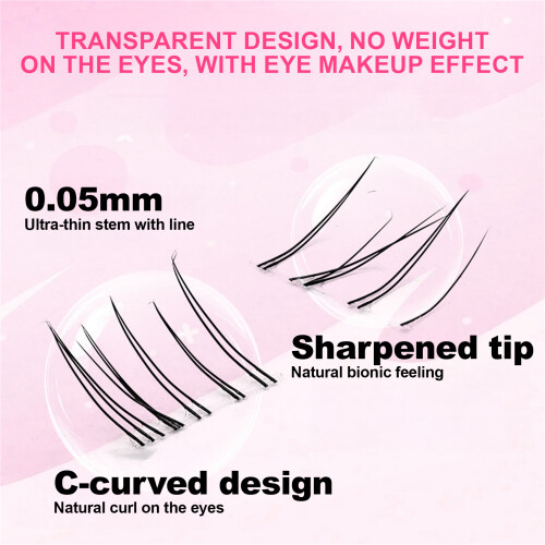 (Single Eyelash) 5-7mm DIY Wispy Lash Extensions
