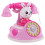 Téléphone Enfant Plastique Rose Rétro Multifonction 1