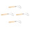 4Pcs Kitchen Coconut Tool Set Stainless Steel Meat Assorted 3